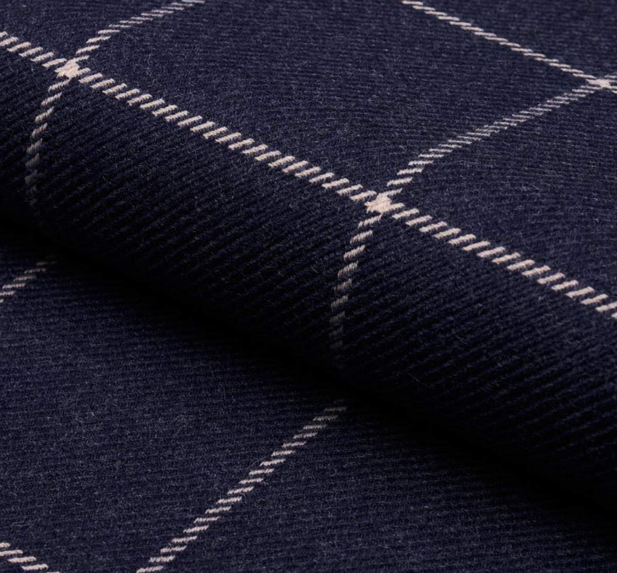 Bancroft Wool Pillow Cover in Navy Blue, Schumacher Textiles