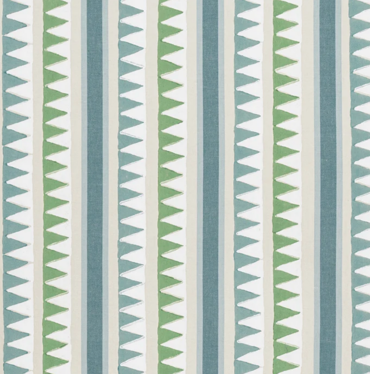 Lomita Striped Pillow Cover in Green and Blue, Thibaut Pillows