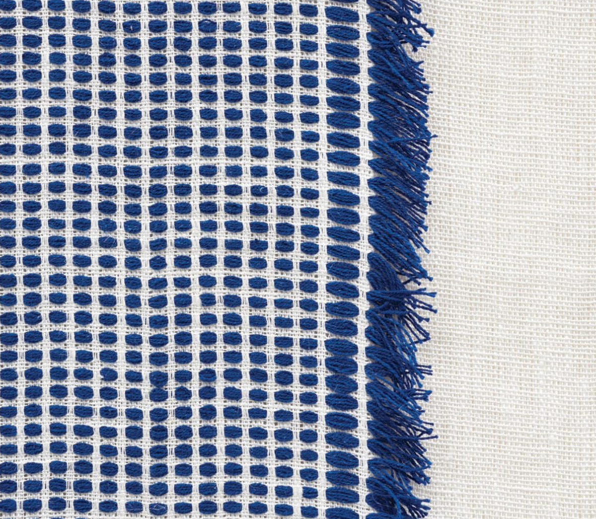Tulum Casement Embroidered Pillow Cover in Blue, Schumacher Textiles