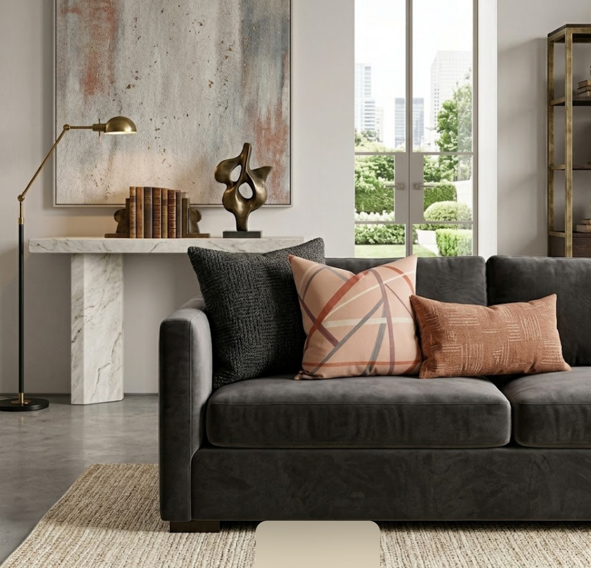 Simpatico Pillow Cover in Terracotta, Kelly Wearstler Textiles